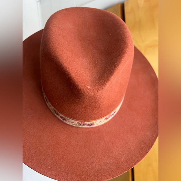 Luna Bloom Mushrooms Leafs Flowers Hand Painted Hat EUC - Picture 5 of 11